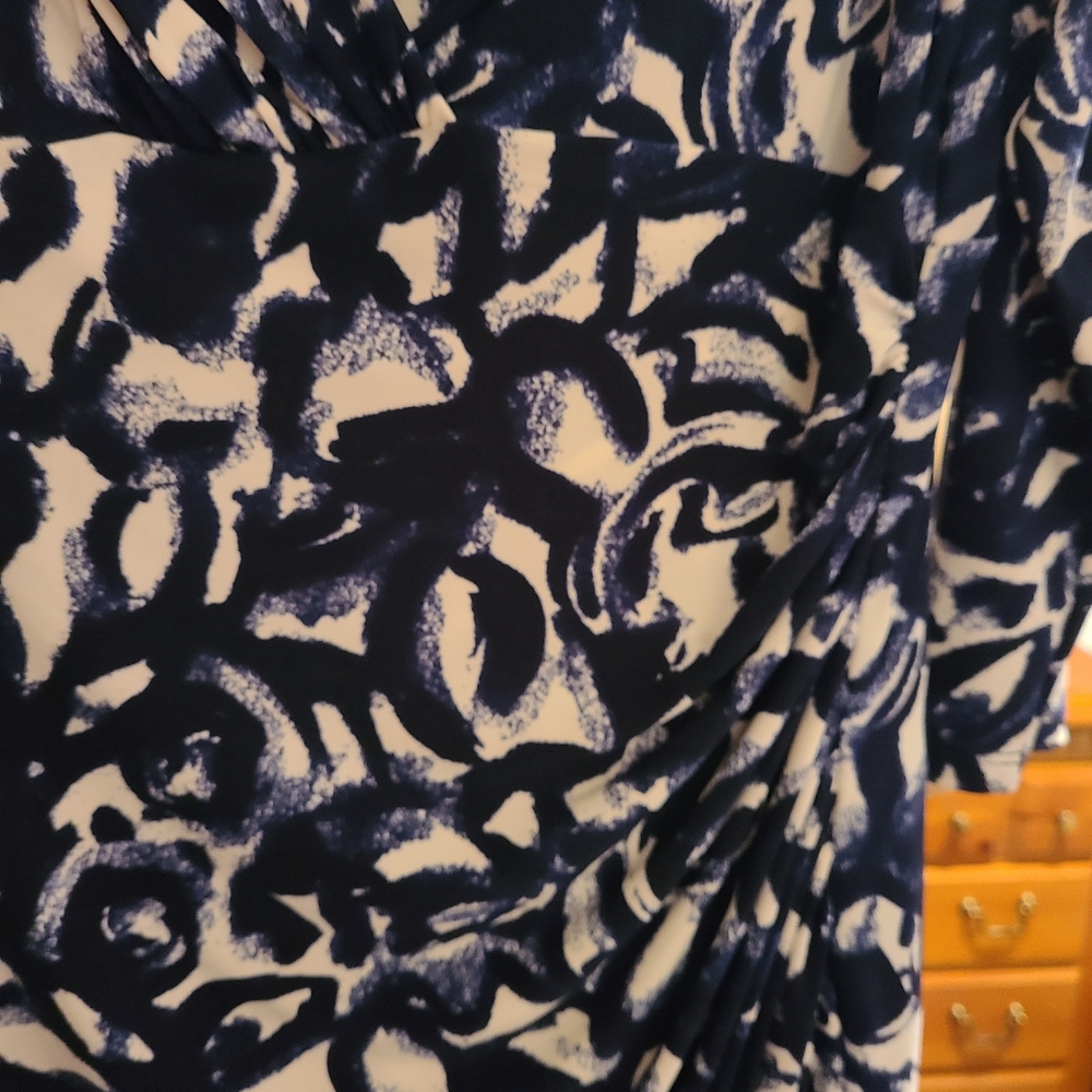 Ralph Lauren Double RL Navy and White Long Sleeve Dress - Picture 2 of 6